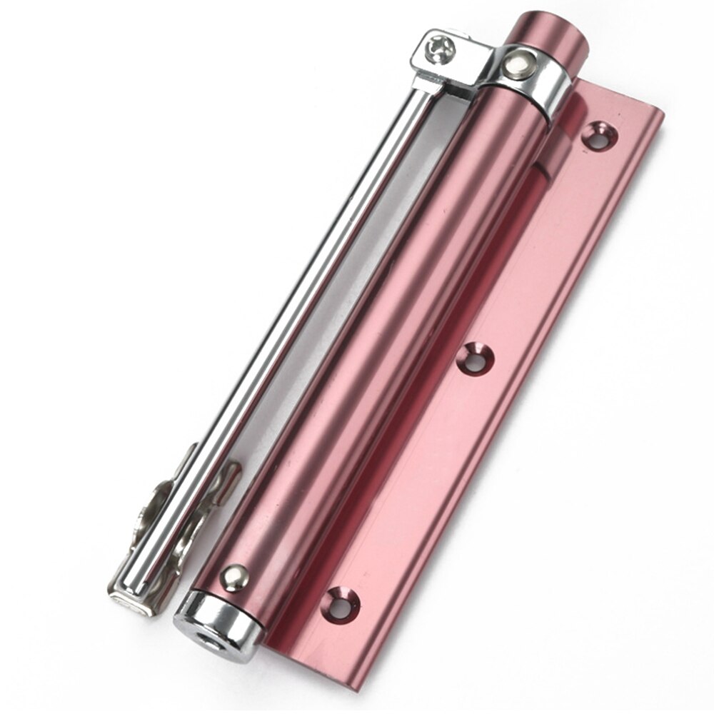 Cierre automático de puerta ajustable, resorte de seguridad, bisagra de cierre automático, fácil de rebote, sin ranuras, punzonadora: rose gold