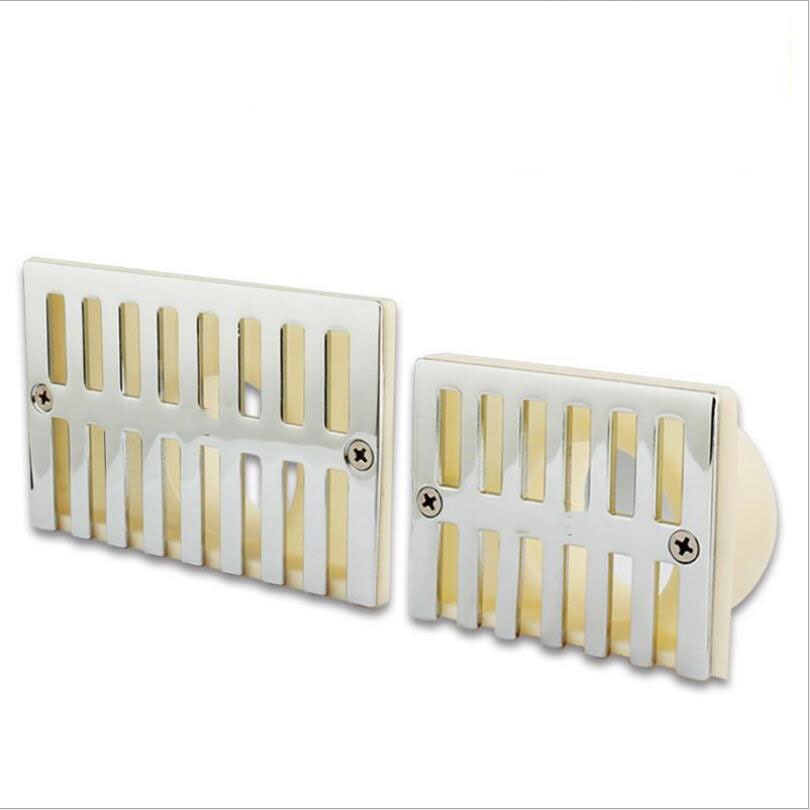 DN50 Brass + Engineering Plastic Side Drain Floor Drain, Engineering / Home Rectangular Wall Floor Drain