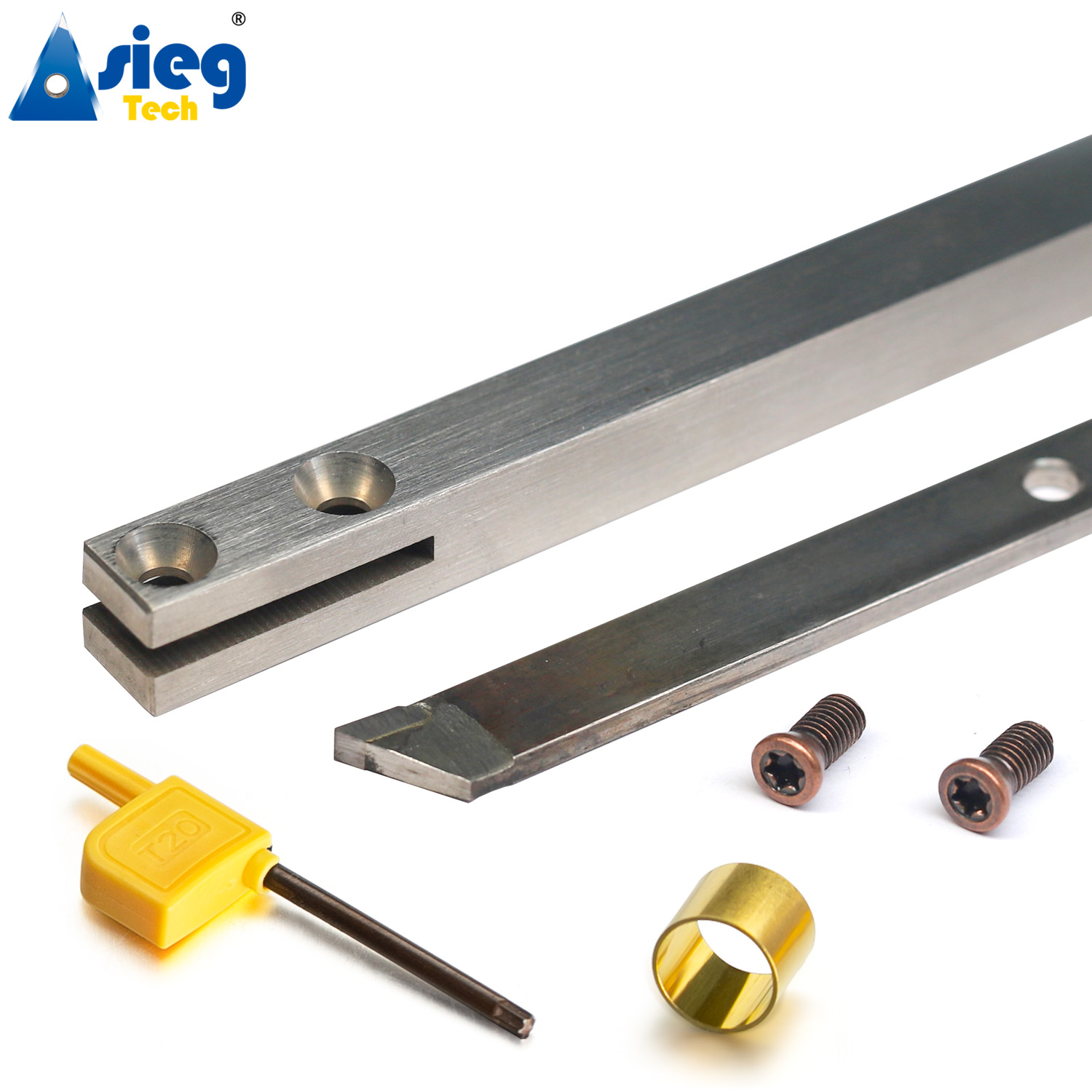 Herramienta de ranurado, cuchillas de punta de carburo, herramientas de separación, mango de aluminio para torno de carpintería, herramientas de torneado de madera