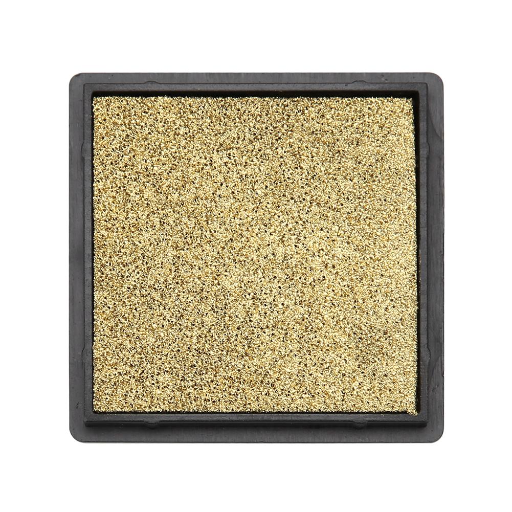 Fingerprint Square Inkpad for DIY Scrapbooking Card Paper Craft Making Stamp Sealing Wedding Decoration Ink Pad: Gold