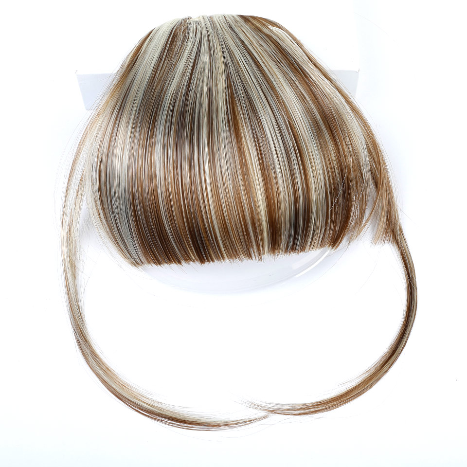 Difei Pony Clip Haarstukje Zwart Bruin Blond Synthetische Pony Hair Extensions Gezicht Pony Haar Voor Vrouwen