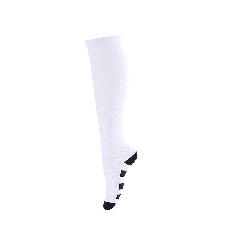 Mannen Professionele Compressie Sokken Ademend Reizen Activiteiten Fit Voor Verpleegkundigen Shin Spalken Vlucht Reizen Sokcs: white / S/M