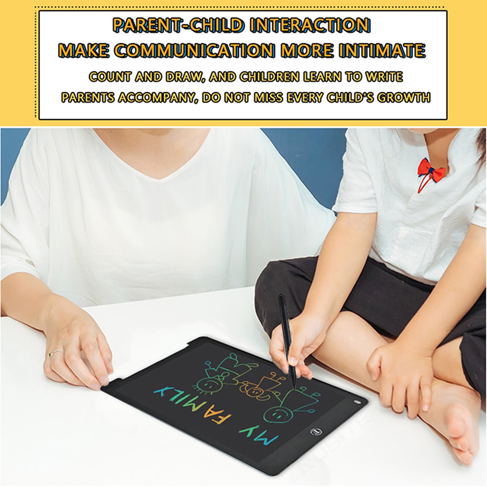 LCD Writing Tablet 12 Inch Color Screen with Stylus Drawing Writing Taking Notes Leaving Messages for Toddlers Boys Girls