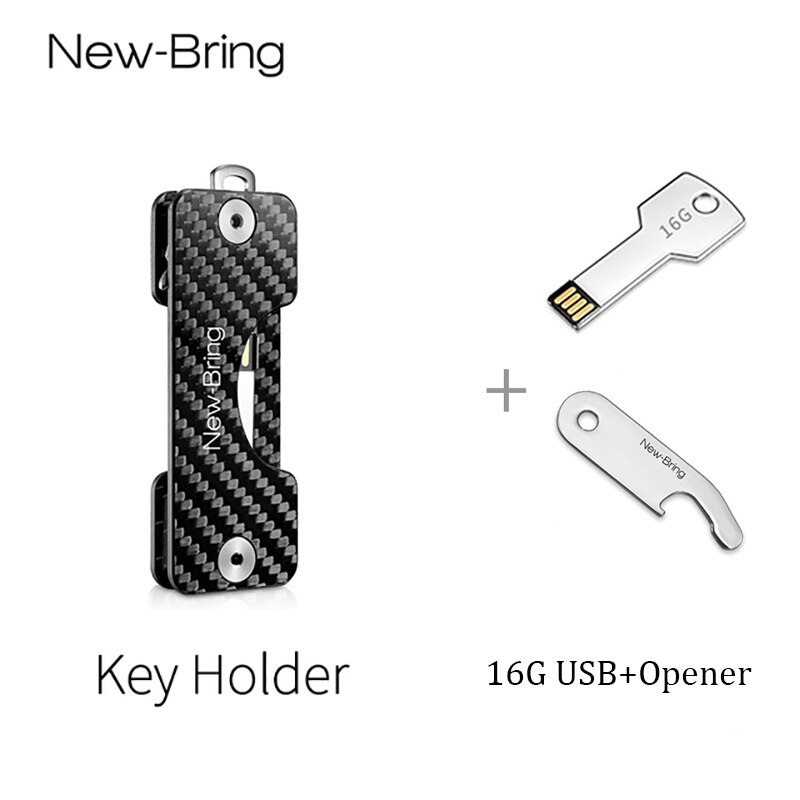 NewBring – porte-clé intelligent G2 en Fiber de carbone, porte-clé de voiture, collecteur d&#39;anneau, organisateur de clé de poche EDC intelligent: Key Holder with U O