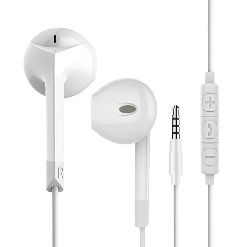 Langsdom Type C Super bass Earphone V6T Stereo in-ear Earphones USB 3.5mm gaming headset E6U with Microphones for Type-c Phones: 3.5mm white  E6U