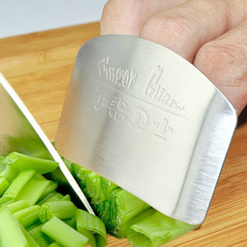 Stainless Steel Kitchen Accessories Vegetable Finger Guard Protector Gadgets For Personal Hand Safe Easy Cutting Cooking Tools