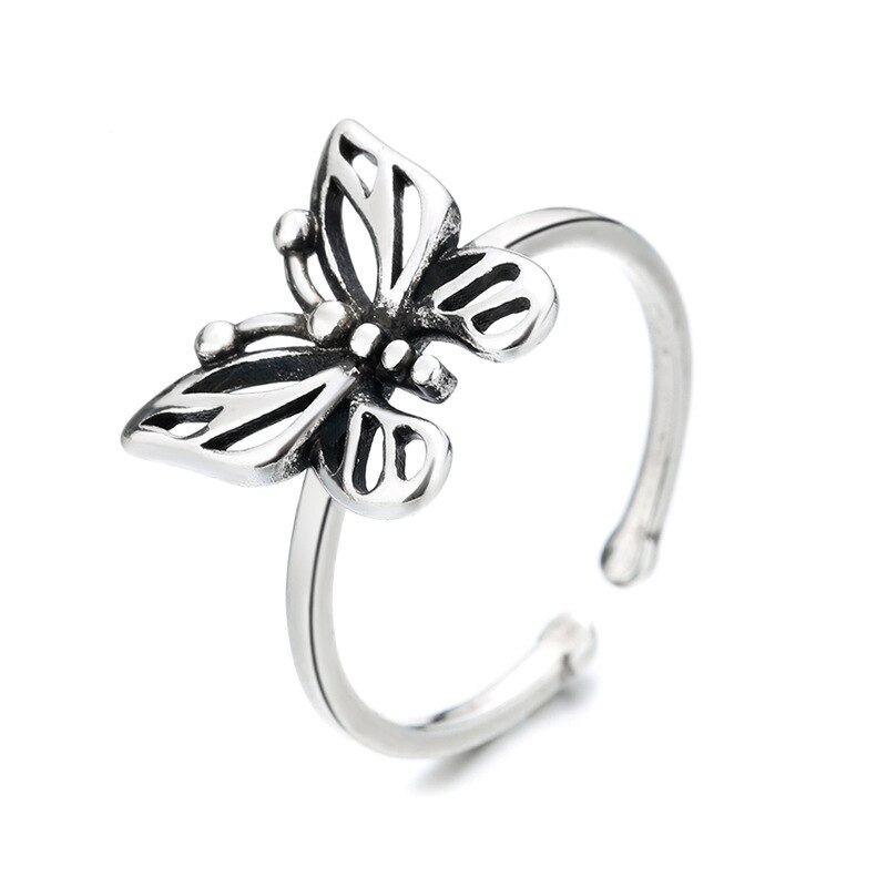 Punk Schmetterling Ringe für Frauen Männer Retro Antike Finger Ring Party Schmuck NEUE: 2