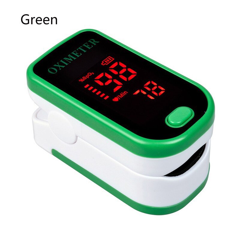 Pulse Oximeter Fingertip Blood Oxygen SpO2 Monitor Fitness Tracker Health Care Sports Exercise Monitoring Digital LED Display: style 5-green