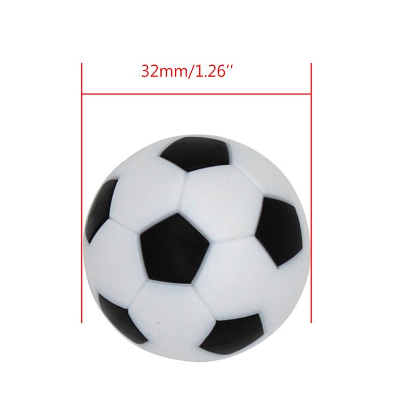 6 stk 32mm bordfodbold fodbold fodbold fodbold maskine tilbehør udskiftning mini sort og hvid bold børn indendørs spil