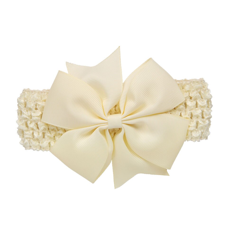 Baby Girl Bows Wave Headbands Big Bowknot Hair Accessories Cotton Wide Head Turban Infant Newborn Headbands Solid Headwraps