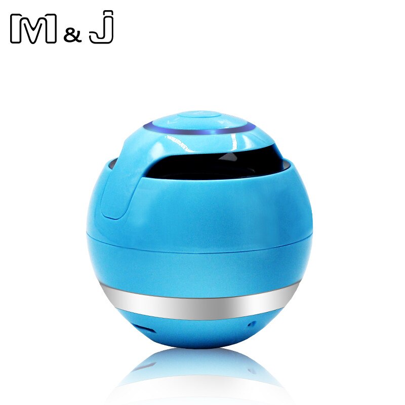 M & J A18 Bluetooth Speaker Mini Draagbare Draadloze Speaker Soundbar Bass Boombox klankkast met Mic TF Card FM radio LED Licht: Blauw