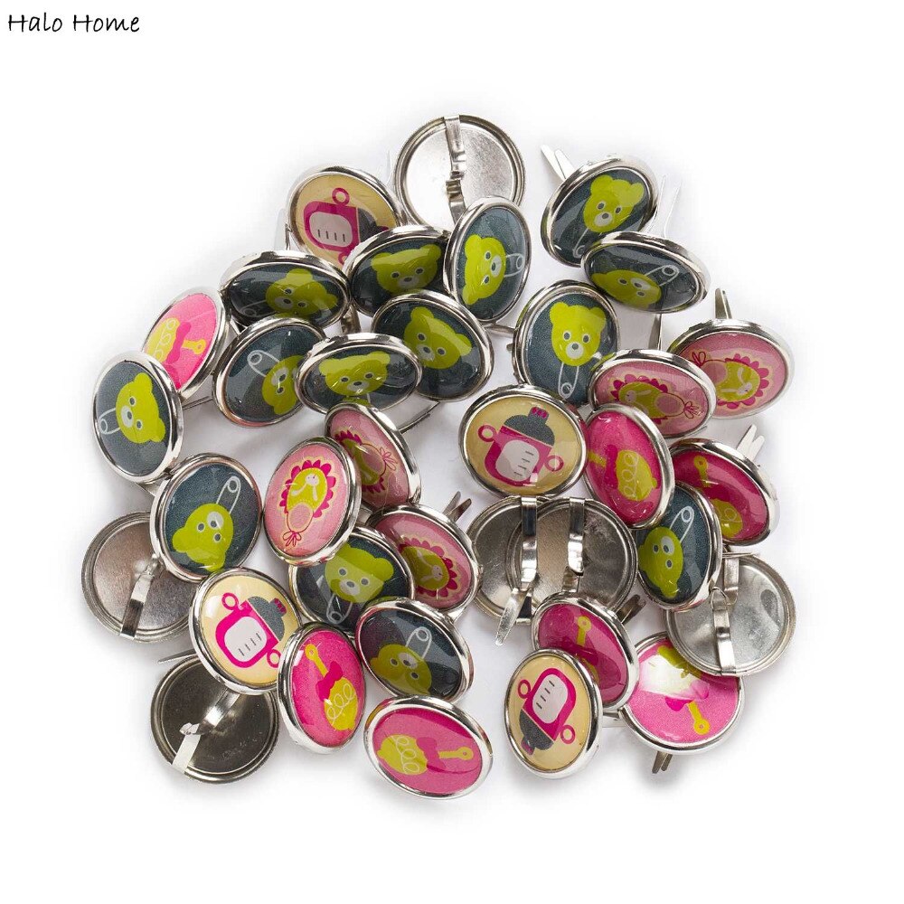 Tachuelas redondas de Metal para álbum de recortes, adornos hechos a mano, fabricación de tarjetas, remaches decorativos, 9-25mm, 10 Uds.