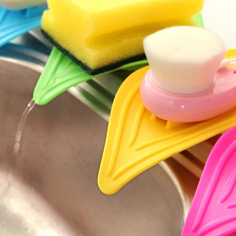 Leaf-Vormige Antislip Zeepbakje Creatieve Badkamer Zeepbakje Opslag Zeepkist Tray Afvoer Keuken Gereedschap