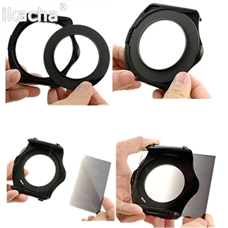 2 In 1 49 52 55 58 62 67 72 77 82 Mm Ring Adapter Mount + Filter Houder Set voor Cokin P Serie Voor Canon Nikon Camera Lens