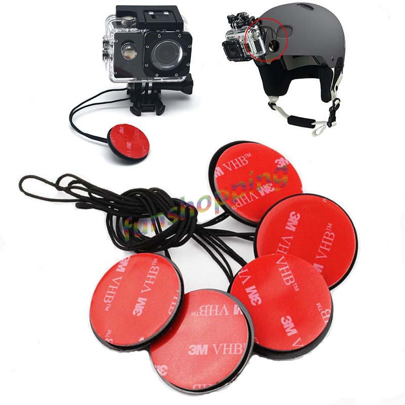 5 stks/partij Veiligheid Verzekering Tether Bandjes Met Sticker Mounting Kit Voor GoPro Go Pro HD Hero 6 5 4 3 + 2 1 SJ4000 Xiaomi Yi Camera