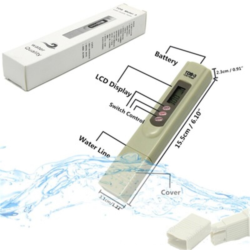 Draagbare Pen Draagbare Digitale Watermeter Filter Meten Waterkwaliteit Zuiverheid Tester Tds Meter Waterkwaliteit Tester
