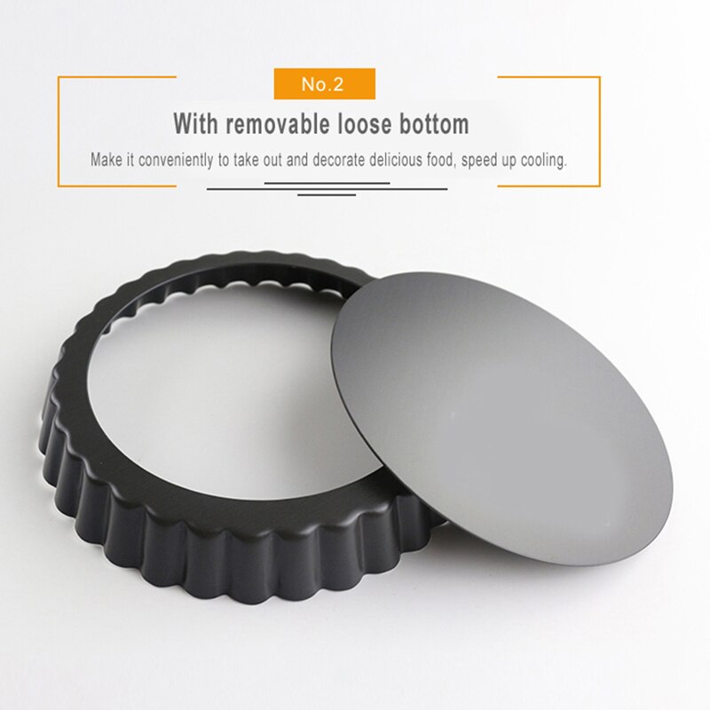 Pizza Molds Round Mold Removable Loose Bottom Fluted Heavy Duty Mold Pie Pizza Cake Round Mold Removable Loose Bottom