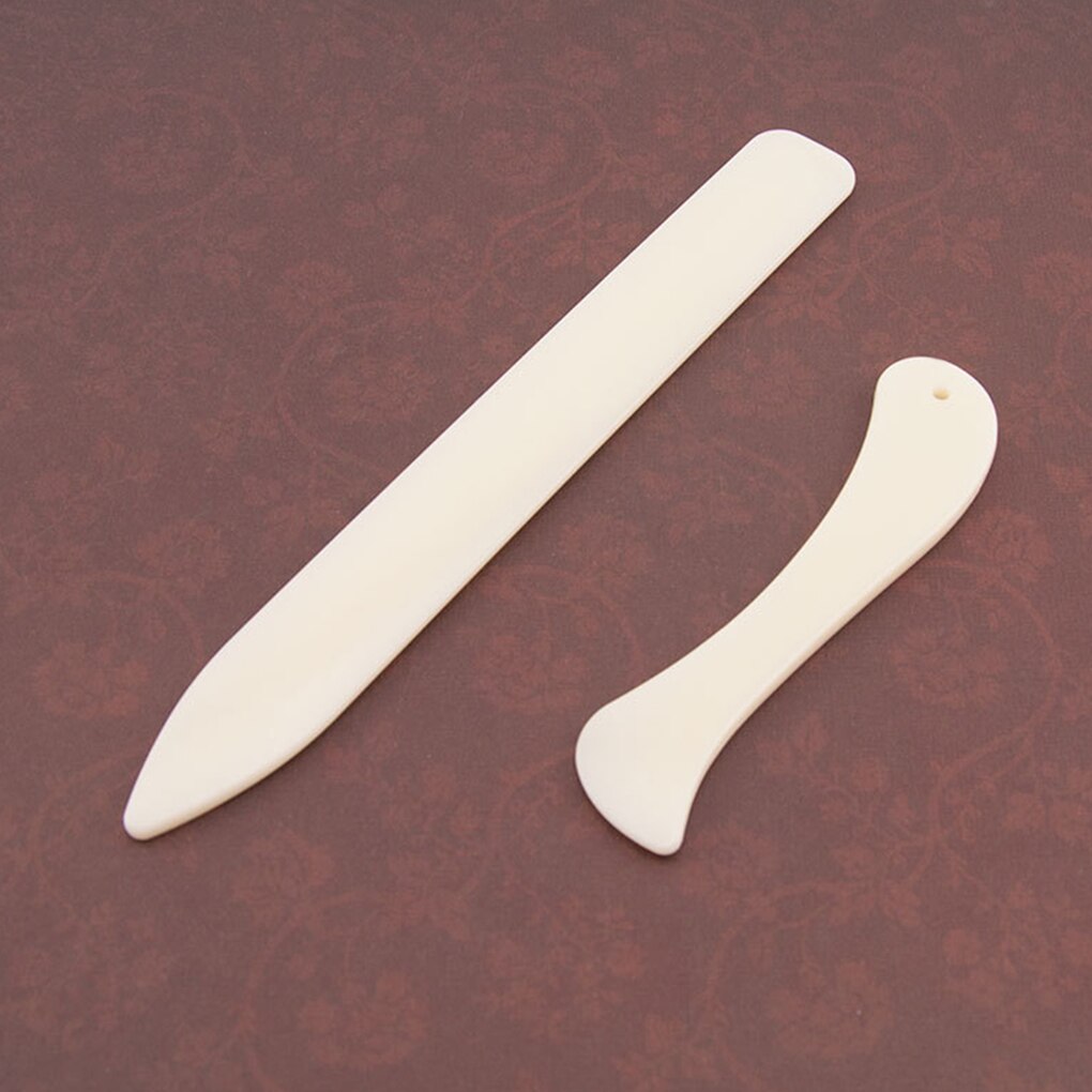Outil de rainurage en papier, 2 pièces, en plastique, pour marquage des os, pliage, Scrapbooking, bricolage, outil de reliure de cartes à la main