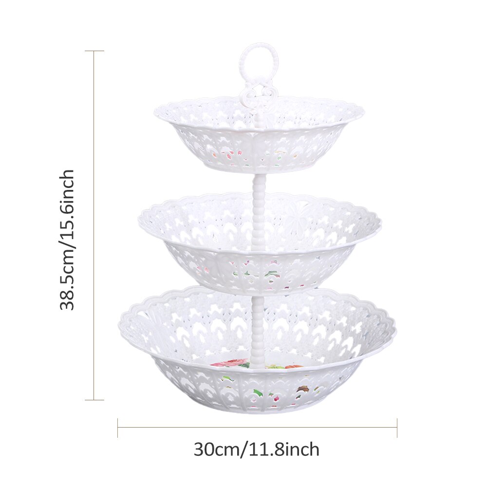 Nordic Style Three-Tier Dessert Rack Fruit Plate Cake Plates Afternoon Tea Snack Shelf Kitchen Table Decoration Fast