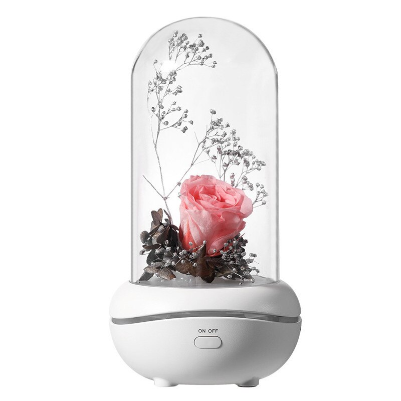 Eloole aromatherapie diffuser usb luchtbevochtiger etherische olie verspreider zonder water voor thuis led-lamp met 5 wattenschijfjes: Zoete roze