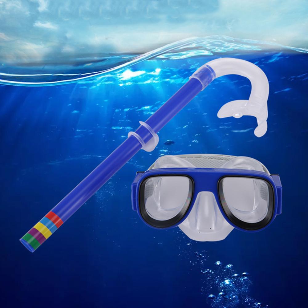 Kids Zwembril Anti Fog Eye Zwemmen Siliconen Bril Glas Professionele Zwembril Snorkel Set Scuba