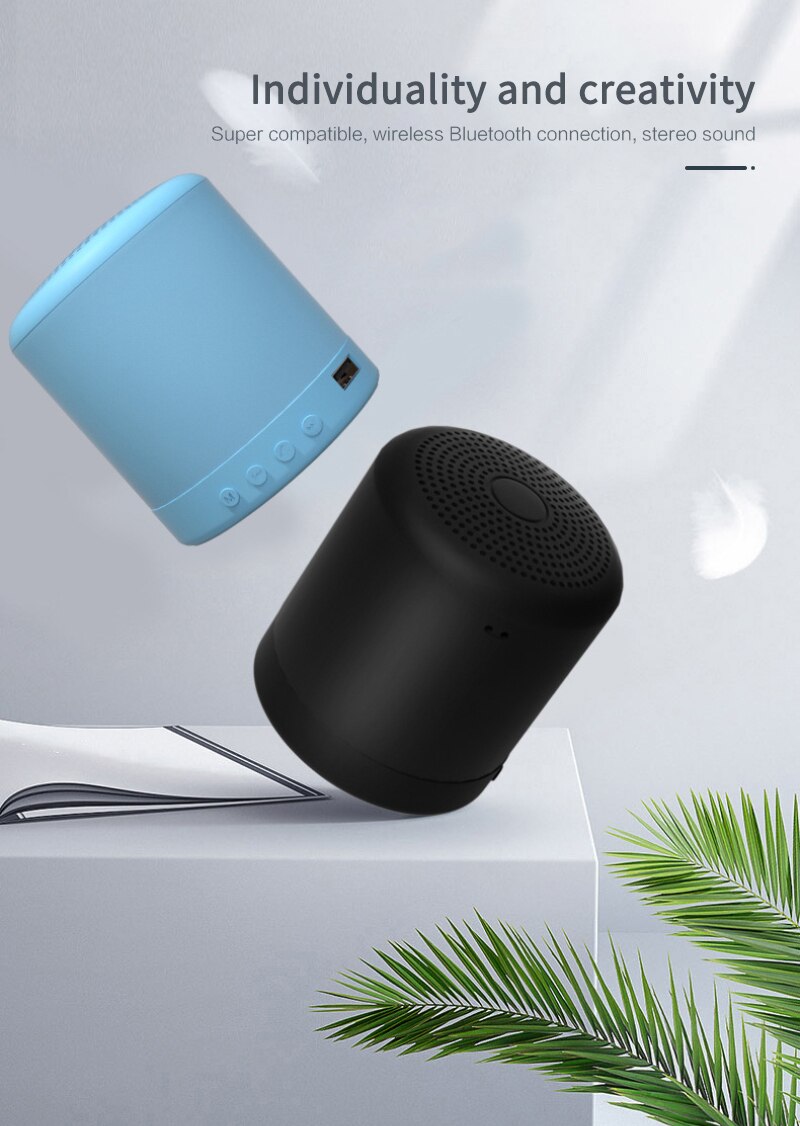 Macaron A11 Speaker Bluetooth Wireless Stereo Speakers Mini Column Bass Music Player 5W Speaker Box Bass Music Player