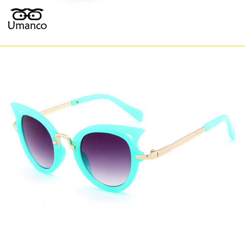 Umanco Cat Eye Brand Sunglasses For Children Triangle Children's Glasses Beach Travel Birthday: 06
