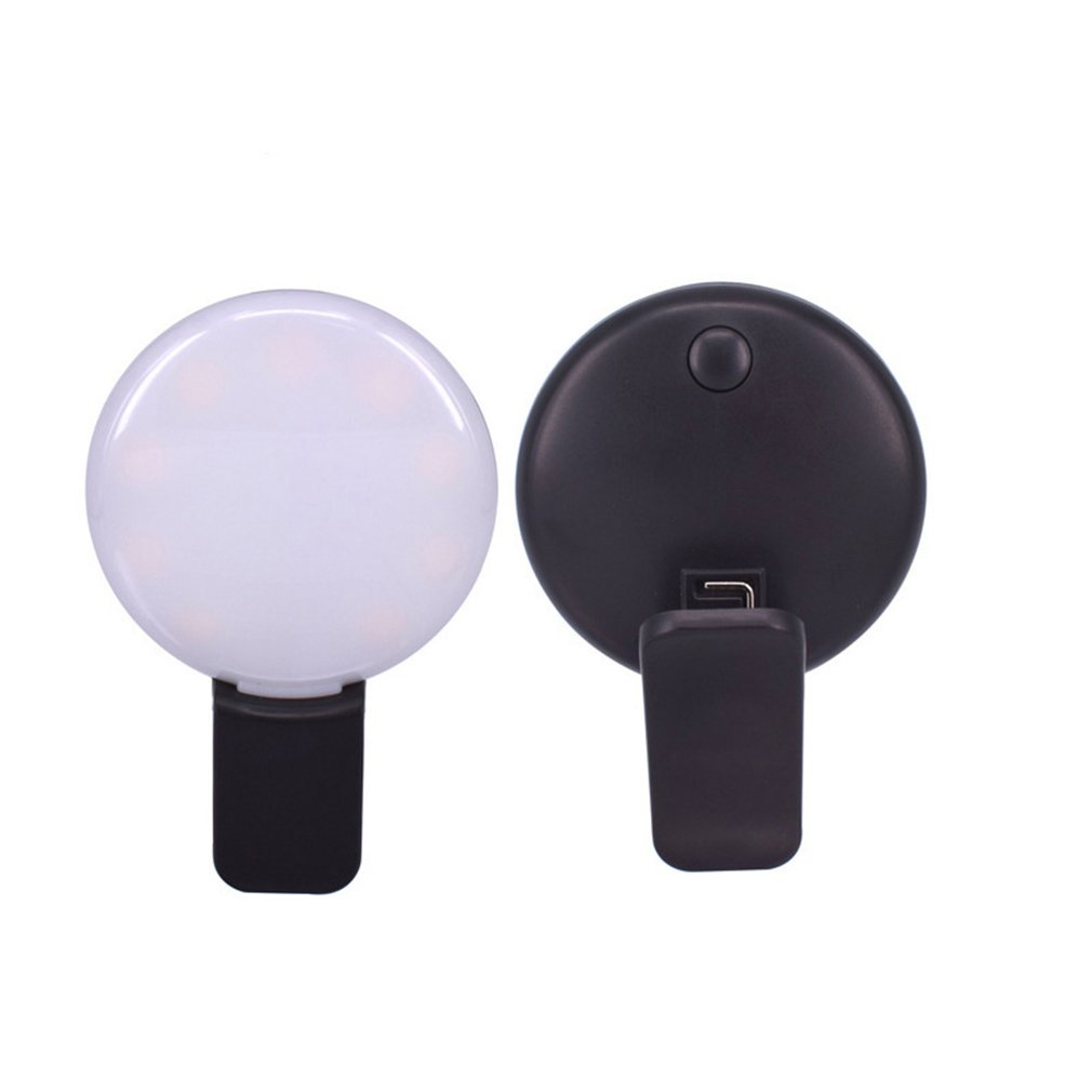 Selfie LED Ring Flash Light Portable Phone Selfie Lamp Luminous Clip Lamp Camera Photography Video Spotlight