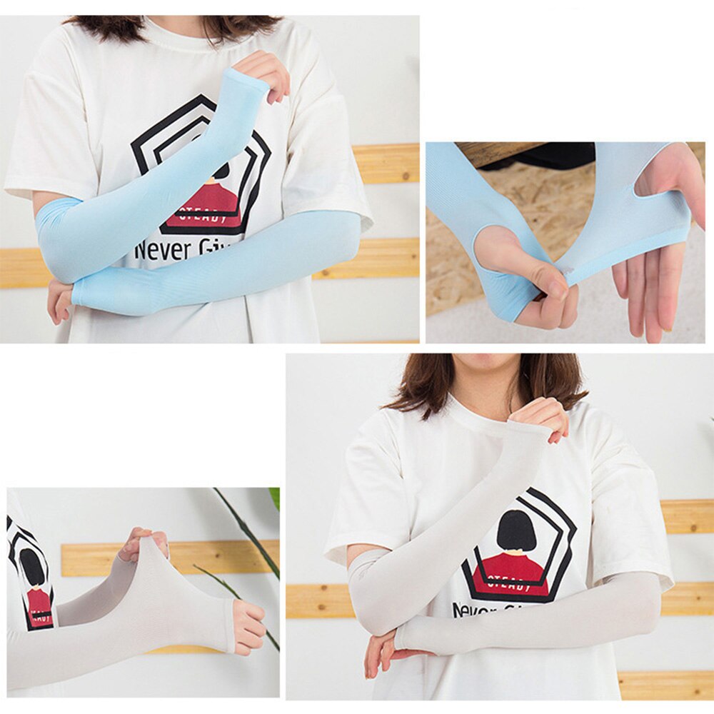 Arm Sleeves UV Protection Arms Covers Sunblock For Cycling 1Pair Protective Flexible