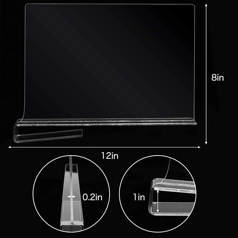 6 Pack Clear Acrylic Shelf Dividers For Closet, Wood Closets Shelf Separator and Organizer, For Kitchen Cabinets