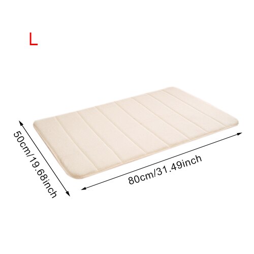 Wasser Absorption Teppich Schlecht matt Schlecht Teppich zottelig Speicher Schaum Tür Boden matt küche Wc Nicht-Unterhose Zubehör Produkte: Beige  L