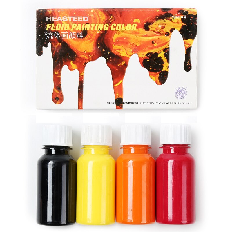 75ml pigment akrylmaling sæt kunst flydende akryl maling til maling håndværk hældning medium lærred til maleri olie tegning diy: -en
