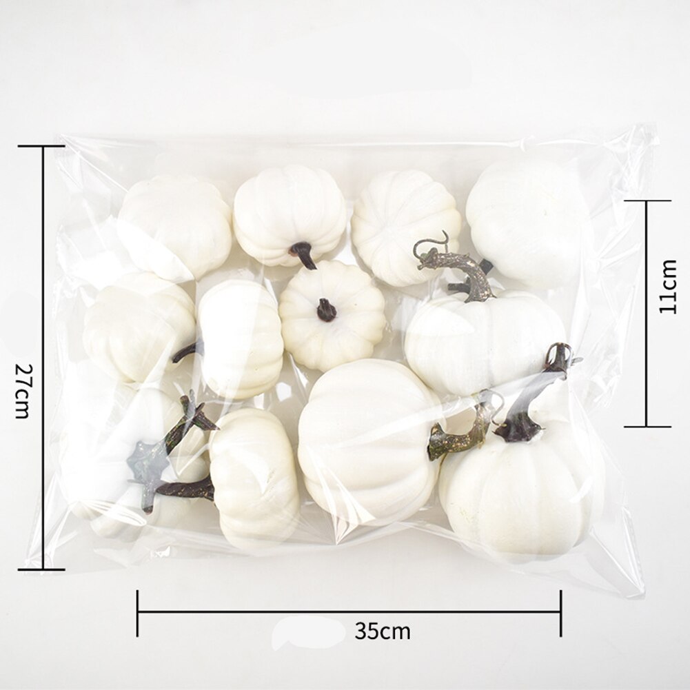 6/8/12Pcs Artificial Pumpkins Harvest Props Home Halloween Thanksgiving Decor