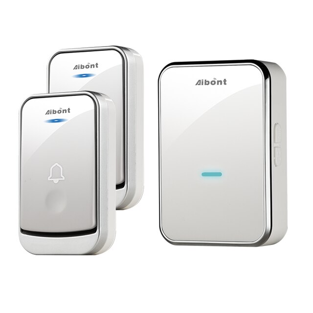 self powered DoorBell Home Door Chime Intelligent smart Door Bell calling ringbell loud 300m range 1 2 Button 1 2 3 Receiver: W 2Button 1Receiver / EU Plug