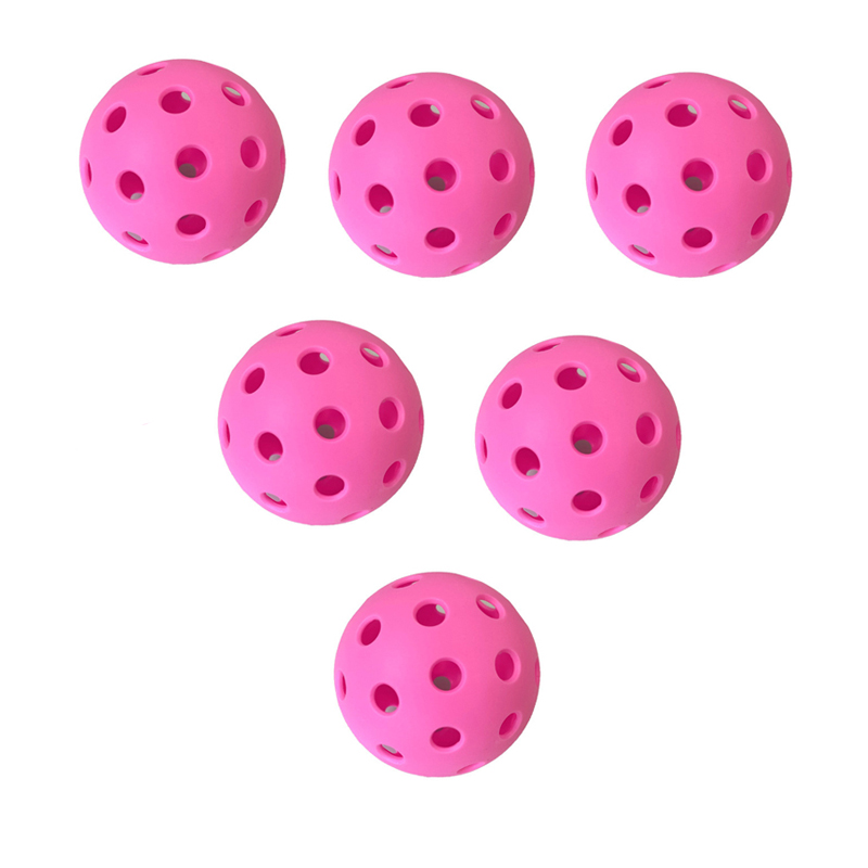 6 uds Pickleball 40 agujeros 74mm pelotas de Pickleball coloridas para exteriores pelota de paleta de entrenamiento y competición duradera para práctica de competición: Caqui oscuro