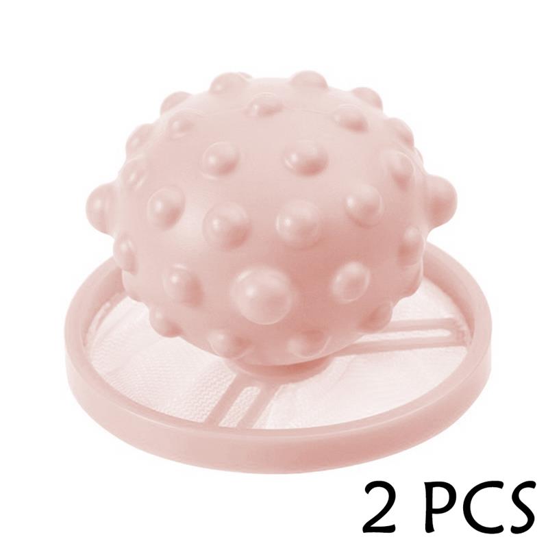 1/4 Pcs Floating Washing Ball Laundry Balls Laundry Washing Net Bag Debris Filter Pink Blue Washing Machine Cleaning Hair Filter: 04-2PCS