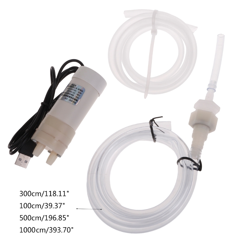 F3KE USB-Mini-Wasserpumpe, leise, 5 USB-Wasserpumpe, Filter, Fischteich, Mini-Aquarium, Brunnen, Zubehör, 4 l/min