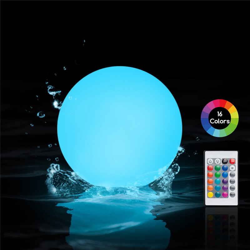 1/6PC galleggiante giardino sfera luce luci per piscina 16 colori lampada da giardino impermeabile giocattolo per piscina all'aperto festa nozze sbarra arredamento