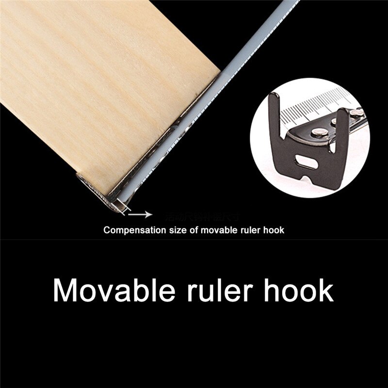Medida de cinta 3/5/7 5M de aleación de regla medidora de acero de doble cara de medición de la escala cinta portátil para gobernante con freno de cuerda de seguridad