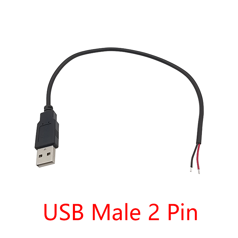 2 Stück 5V USB-Netzteil kabel 2-polig 4-polig USB 2.0a Buchse Stecker Buchse Ladegerät Ladekabel Verlängerung stecker 2,0 m/1m/2m: Armee Grün / 5-9 Stücke