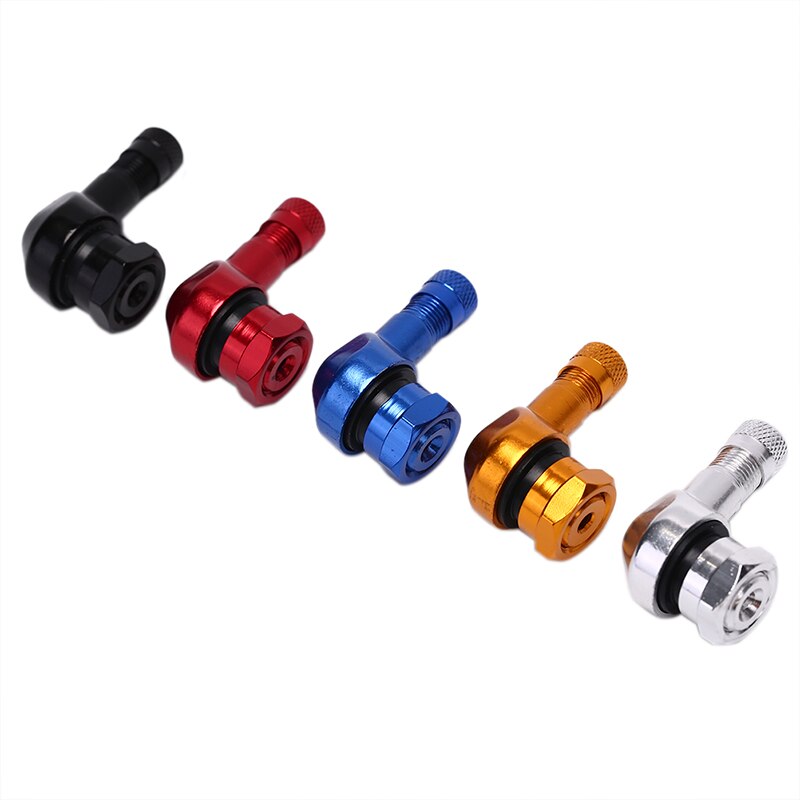 Vástago de válvula de aluminio CNC de ángulo de 90 grados, 2 uds., neumático de rueda de motocicleta, vástago de válvula sin cámara s para piezas de rueda de llanta de 10mm y 11,3mm