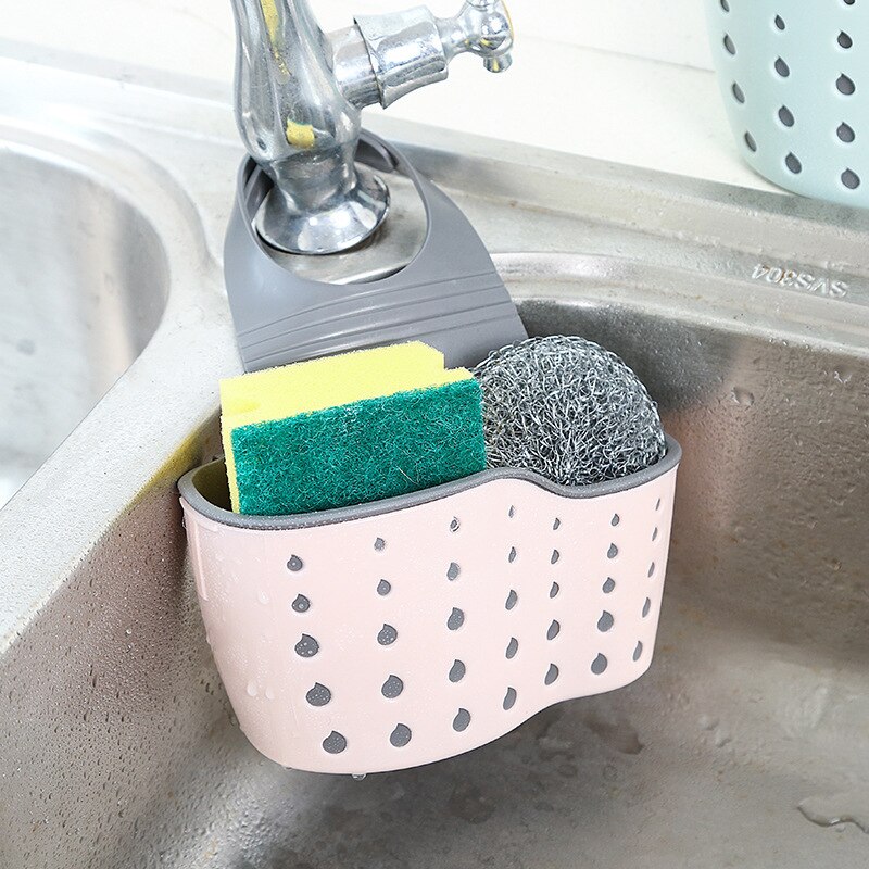 Sink Shelf Soap Sponge Drain Rack Bathroom Holder Kitchen Storage Suction Cup Kitchen Organizer Sink Kitchen Accessories