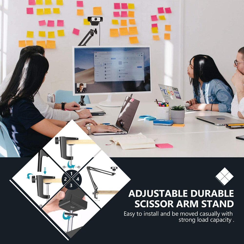 Desktop Microphone Stand Adjustable Suspension Arm Stands Stabilizer Webcam Holder for Logitech Web Camera C922 C930e C930 C920