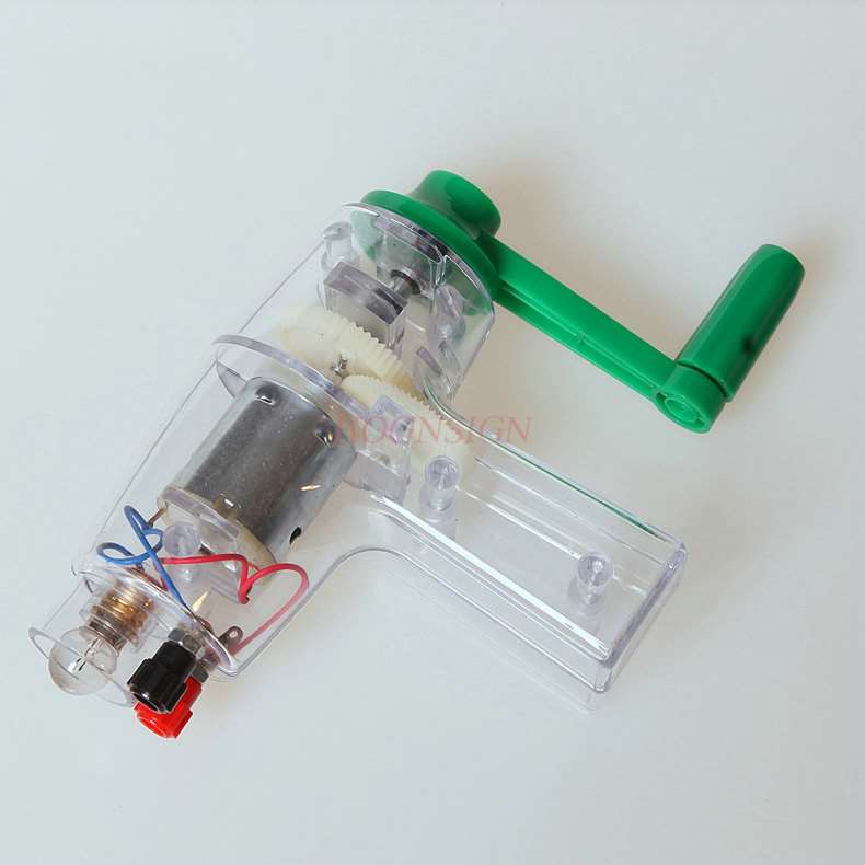 Hånddrevet generator model fysik elektromagnetisk undervisningsinstrument grundskole naturvidenskab magt type