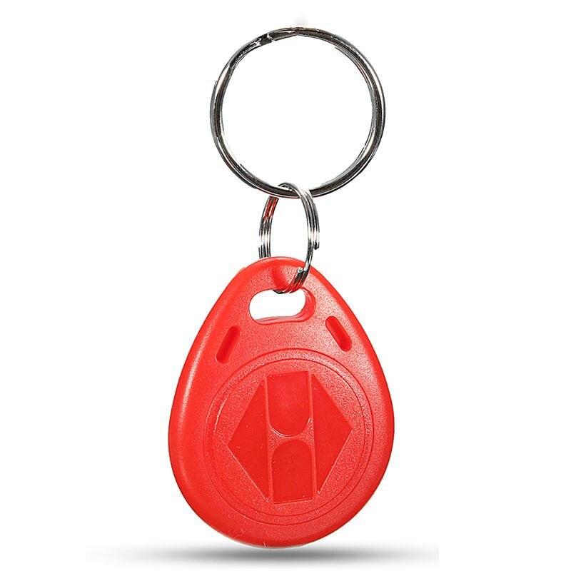 Badge d&#39;identification RFID pour télécommande, 100 pièces, carte d&#39;identification pour système de porte, Badge d&#39;entrée, serrure à jeton 125KHZ, rouge