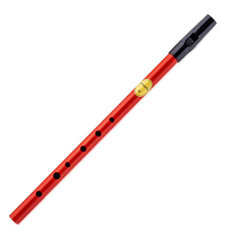 Messing irsk fløyte fløyte c/d nøkkel irland feadog fløyte tinn pennywhistle metall dizi feadan 6 farger tilgjengelig musikkinstrument: Rød d-tast