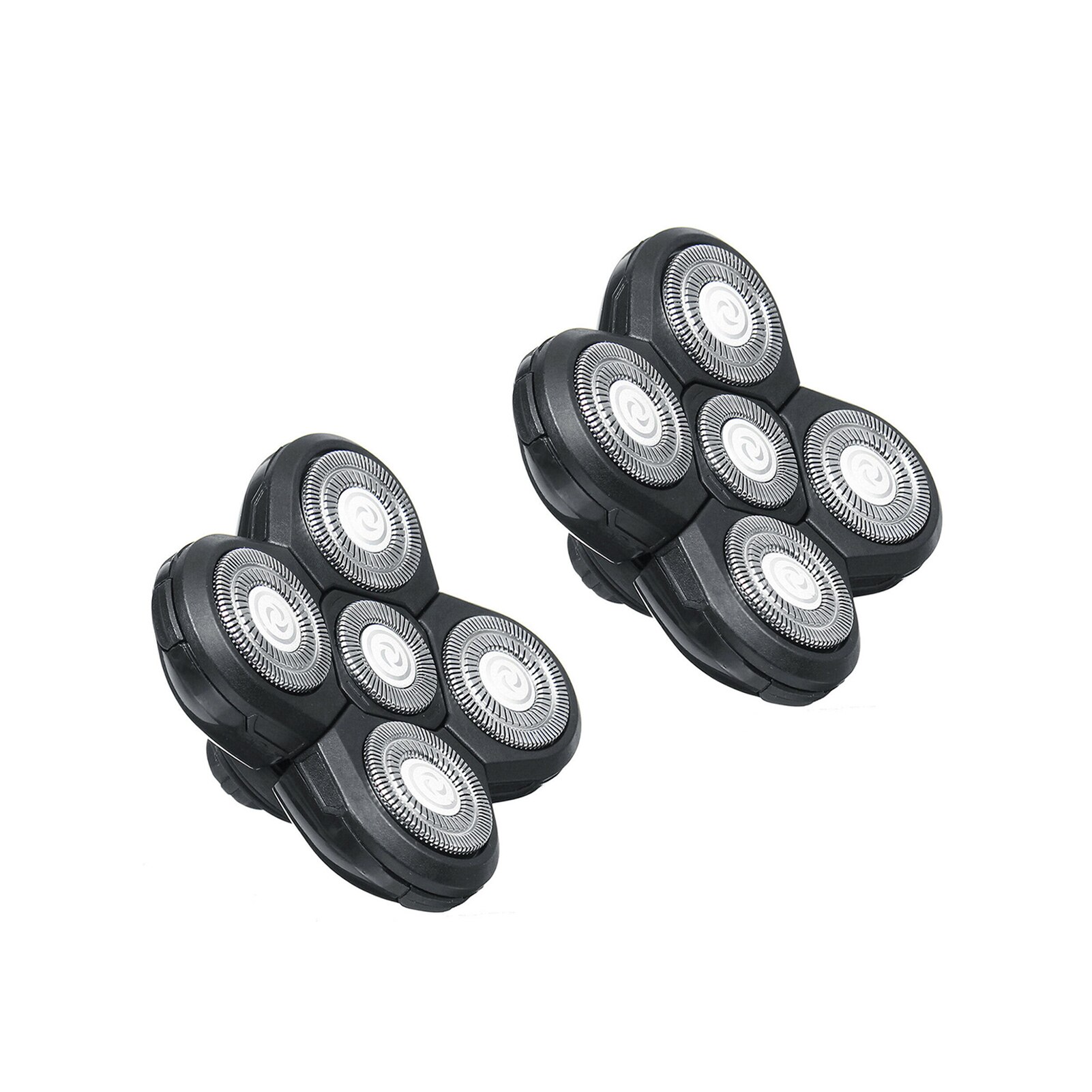 5 Heads Fast Easy Install Practical Shaving Shaver Head Universal Blade Floating Electric Razor Cutter Replacement Double Ring: black / L