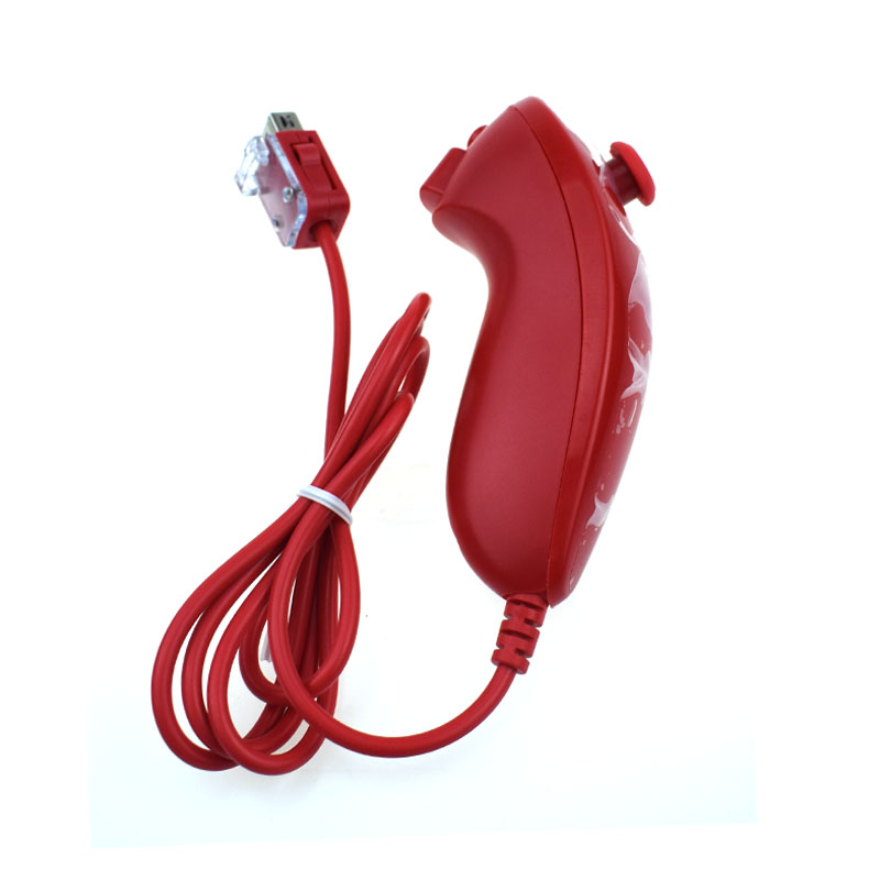 ViGRAND 1 pcs Nunchuck Controller Voor Nintendo Wii Console: red