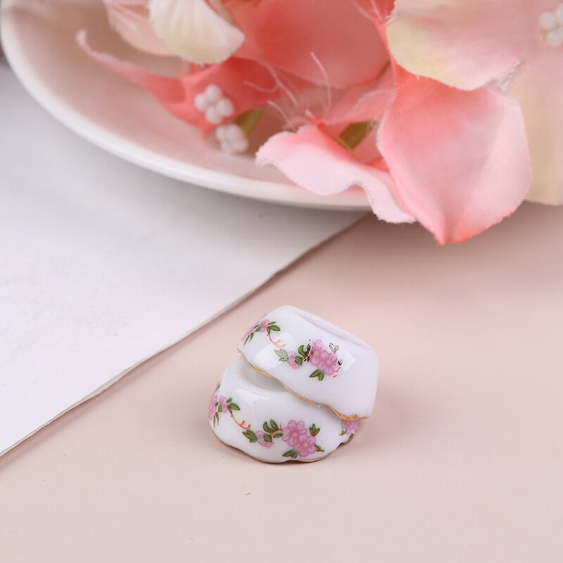 Mini Jahrgang Nachtisch platte DIY Miniaturen Für Dollhouses 1:12 Miniatur Möbel