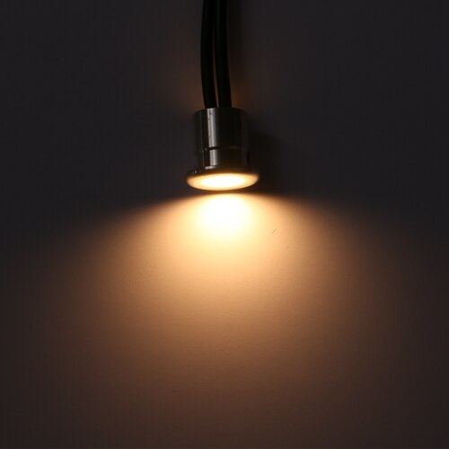 Stainless Steel Floor Lights Landscape Outdoor Path Light 12V LED Garden Lighting 0.8W Recessed Patio Pavers Light IP67: Warm White